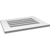 Ekena Millwork Vertical Surface Mount PVC Gable Vent: Functional, w/ 3-1/2"W x 1"P Standard Frame, 24"W x 18"H GVPVE24X1801SF